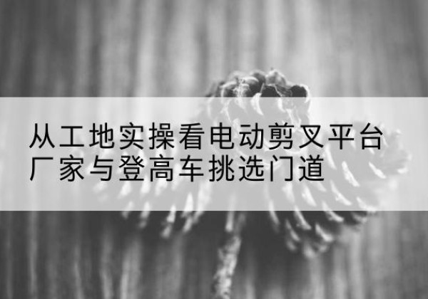 建平电动剪叉升降平台厂家-从工地实操看电动剪叉平台厂家与登高车挑选门道